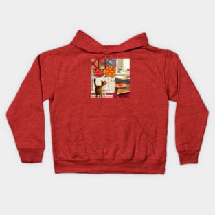 Calico Cat Picks Out a Quilt to Sit On. Kids Hoodie